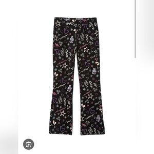GAP Kids Black Leggings with Colorful Print